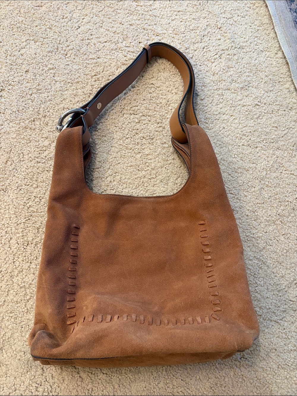 Rebecca Minkoff Karlie Whipstitch Saddle Suede Hobo Bag